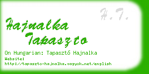hajnalka tapaszto business card